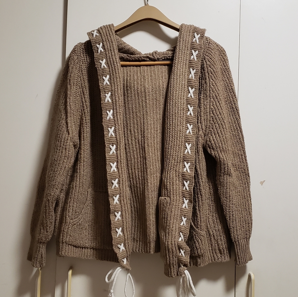 Knit hoodie